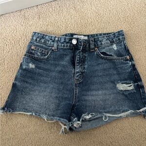 Primark Blue High Waist Denim Shorts